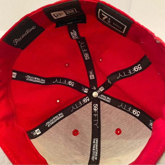 59FIFTY primitive hat size 7-1/2 red Preowned - Picture 5 of 7